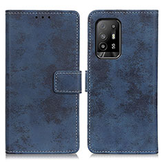 Funda de Cuero Cartera con Soporte Carcasa D05Y para Oppo A94 5G Azul