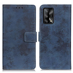 Funda de Cuero Cartera con Soporte Carcasa D05Y para Oppo A95 4G Azul