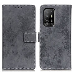 Funda de Cuero Cartera con Soporte Carcasa D05Y para Oppo A95 5G Gris