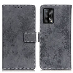 Funda de Cuero Cartera con Soporte Carcasa D05Y para Oppo F19s Gris