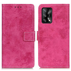 Funda de Cuero Cartera con Soporte Carcasa D05Y para Oppo Reno6 Lite Rosa Roja