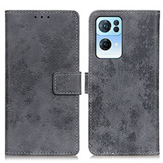 Funda de Cuero Cartera con Soporte Carcasa D05Y para Oppo Reno7 Pro 5G Gris