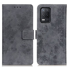 Funda de Cuero Cartera con Soporte Carcasa D05Y para Realme 8 5G Gris