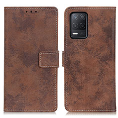 Funda de Cuero Cartera con Soporte Carcasa D05Y para Realme V13 5G Marron