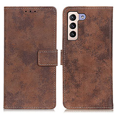 Funda de Cuero Cartera con Soporte Carcasa D05Y para Samsung Galaxy S22 5G Marron