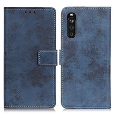 Funda de Cuero Cartera con Soporte Carcasa D05Y para Sony Xperia 10 III Lite Azul