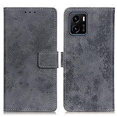 Funda de Cuero Cartera con Soporte Carcasa D05Y para Vivo Y01A Gris