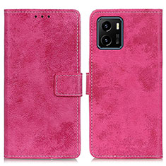 Funda de Cuero Cartera con Soporte Carcasa D05Y para Vivo Y15C Rosa Roja