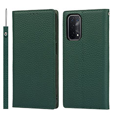 Funda de Cuero Cartera con Soporte Carcasa D06T para OnePlus Nord N200 5G Verde