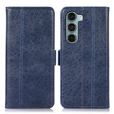 Funda de Cuero Cartera con Soporte Carcasa D06Y para Motorola Moto G200 5G Azul