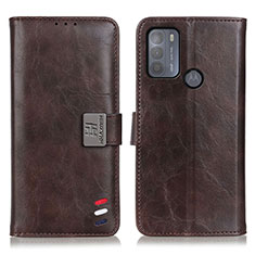 Funda de Cuero Cartera con Soporte Carcasa D06Y para Motorola Moto G50 Marron