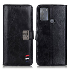 Funda de Cuero Cartera con Soporte Carcasa D06Y para Motorola Moto G50 Negro