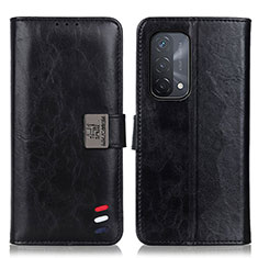 Funda de Cuero Cartera con Soporte Carcasa D06Y para Oppo A54 5G Negro