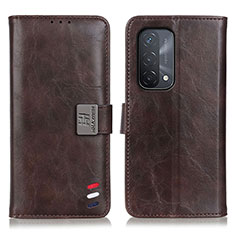 Funda de Cuero Cartera con Soporte Carcasa D06Y para Oppo A93 5G Marron