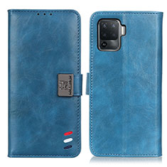 Funda de Cuero Cartera con Soporte Carcasa D06Y para Oppo A94 4G Azul