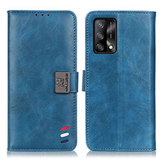 Funda de Cuero Cartera con Soporte Carcasa D06Y para Oppo F19 Azul