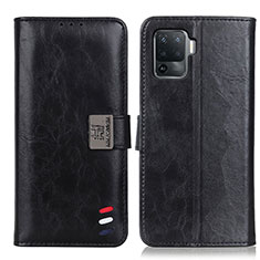 Funda de Cuero Cartera con Soporte Carcasa D06Y para Oppo Reno5 F Negro