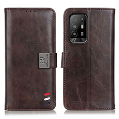 Funda de Cuero Cartera con Soporte Carcasa D06Y para Oppo Reno5 Z 5G Marron