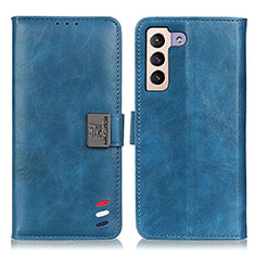 Funda de Cuero Cartera con Soporte Carcasa D06Y para Samsung Galaxy S21 5G Azul