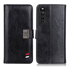 Funda de Cuero Cartera con Soporte Carcasa D06Y para Sony Xperia 10 III Lite Negro