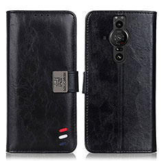 Funda de Cuero Cartera con Soporte Carcasa D06Y para Sony Xperia PRO-I Negro