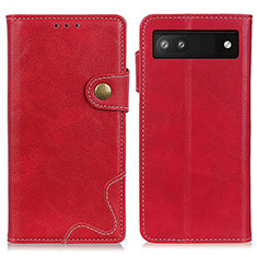 Funda de Cuero Cartera con Soporte Carcasa D07Y para Google Pixel 7a 5G Rojo