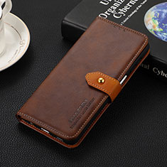 Funda de Cuero Cartera con Soporte Carcasa D07Y para Huawei Honor X5 Plus Marron