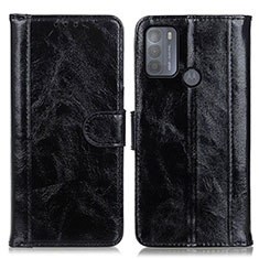 Funda de Cuero Cartera con Soporte Carcasa D07Y para Motorola Moto G50 Negro