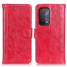 Funda de Cuero Cartera con Soporte Carcasa D07Y para OnePlus Nord N200 5G Rojo