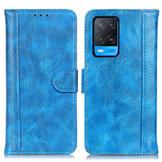 Funda de Cuero Cartera con Soporte Carcasa D07Y para Oppo A54 4G Azul Cielo