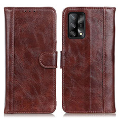 Funda de Cuero Cartera con Soporte Carcasa D07Y para Oppo A74 4G Marron