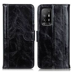 Funda de Cuero Cartera con Soporte Carcasa D07Y para Oppo A94 5G Negro