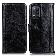 Funda de Cuero Cartera con Soporte Carcasa D07Y para Realme 8 5G Negro