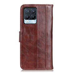 Funda de Cuero Cartera con Soporte Carcasa D07Y para Realme 8 Pro Marron