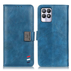 Funda de Cuero Cartera con Soporte Carcasa D07Y para Realme Narzo 50 4G Azul Cielo