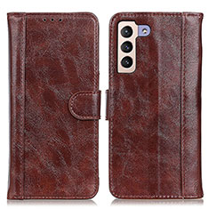 Funda de Cuero Cartera con Soporte Carcasa D07Y para Samsung Galaxy S21 FE 5G Marron