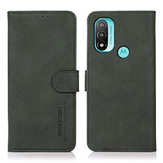 Funda de Cuero Cartera con Soporte Carcasa D08Y para Motorola Moto E20 Verde