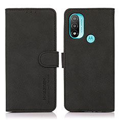 Funda de Cuero Cartera con Soporte Carcasa D08Y para Motorola Moto E40 Negro