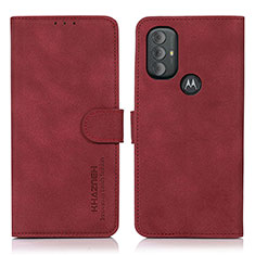 Funda de Cuero Cartera con Soporte Carcasa D08Y para Motorola Moto G Play (2023) Rojo