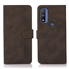 Funda de Cuero Cartera con Soporte Carcasa D08Y para Motorola Moto G Pure Marron