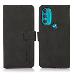 Funda de Cuero Cartera con Soporte Carcasa D08Y para Motorola Moto G71 5G Negro