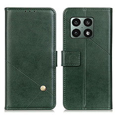 Funda de Cuero Cartera con Soporte Carcasa D08Y para OnePlus 10 Pro 5G Verde