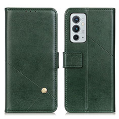 Funda de Cuero Cartera con Soporte Carcasa D08Y para OnePlus 9RT 5G Verde