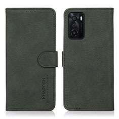 Funda de Cuero Cartera con Soporte Carcasa D08Y para Oppo A55S 5G Verde