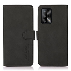 Funda de Cuero Cartera con Soporte Carcasa D08Y para Oppo F19 Negro