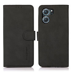 Funda de Cuero Cartera con Soporte Carcasa D08Y para Oppo K10 5G Negro