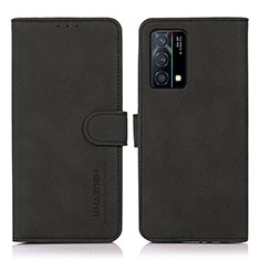 Funda de Cuero Cartera con Soporte Carcasa D08Y para Oppo K9 5G Negro