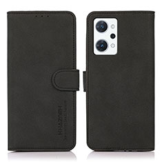 Funda de Cuero Cartera con Soporte Carcasa D08Y para Oppo Reno7 A Negro