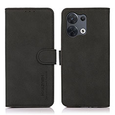 Funda de Cuero Cartera con Soporte Carcasa D08Y para Oppo Reno8 5G Negro