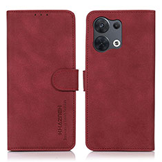 Funda de Cuero Cartera con Soporte Carcasa D08Y para Oppo Reno8 Pro 5G Rojo